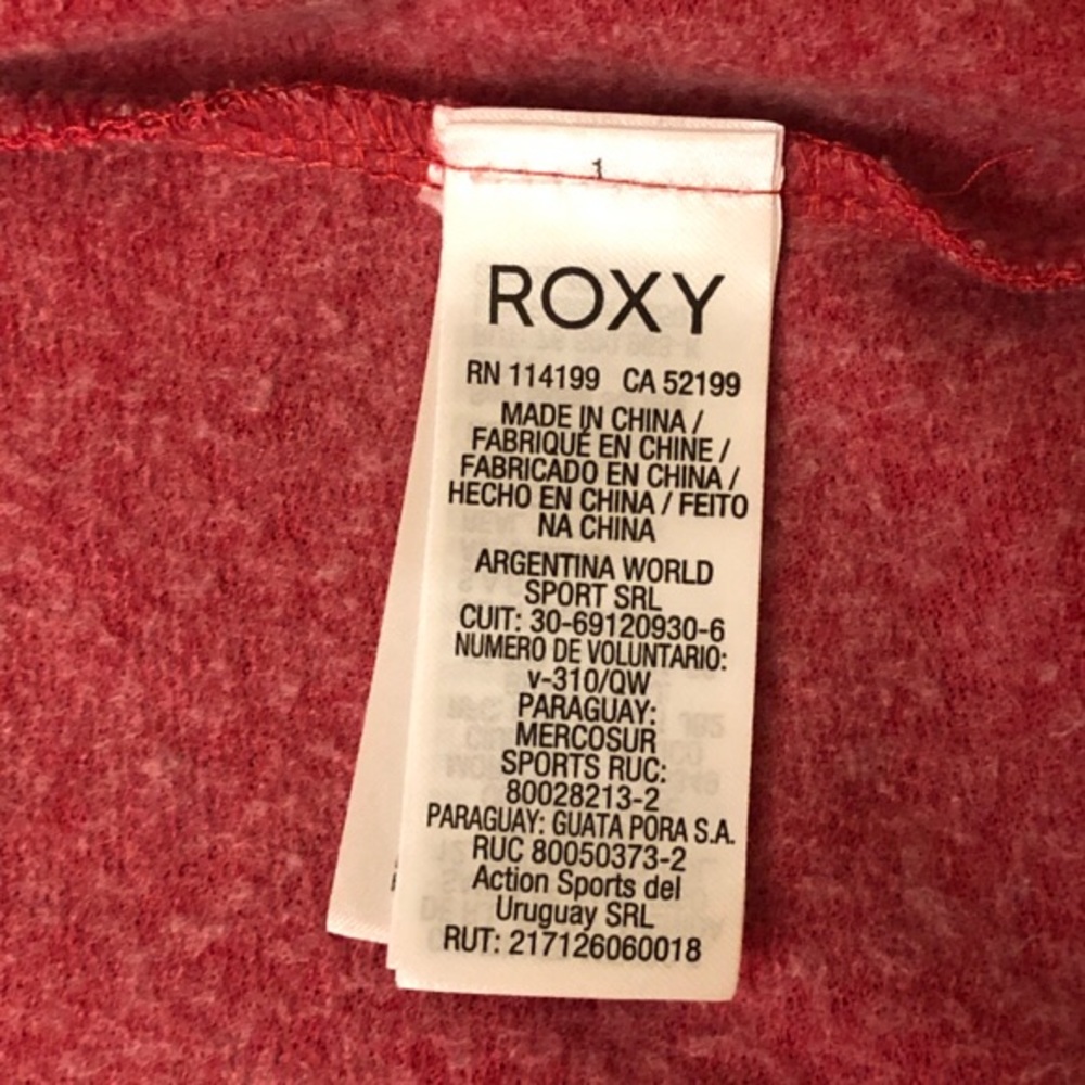 🏖️Roxy Red Moon Rising Wave Hoodie, Sz. M🏖 - Picture 5 of 7